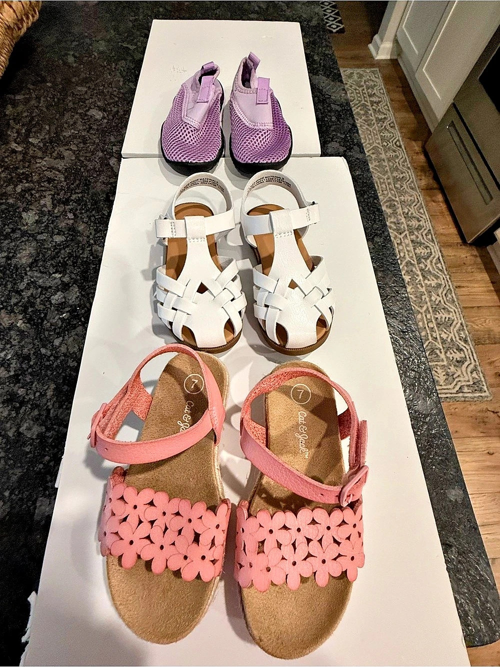 OshKosh B'gosh Carter's sandals and water shoes lot Girls Size 7 Sandals & Water